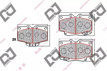 Комплект тормозных колодок DJ PARTS BP1568